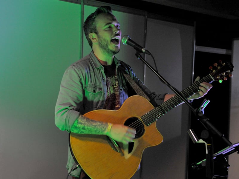Singer Matt Baxter was one of the entertainers adding to the atmosphere at the Expo.