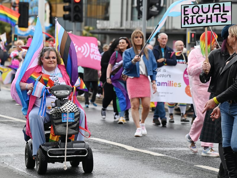 A colourful scene on the promenade at the Blackpool Pride Parade 2026.