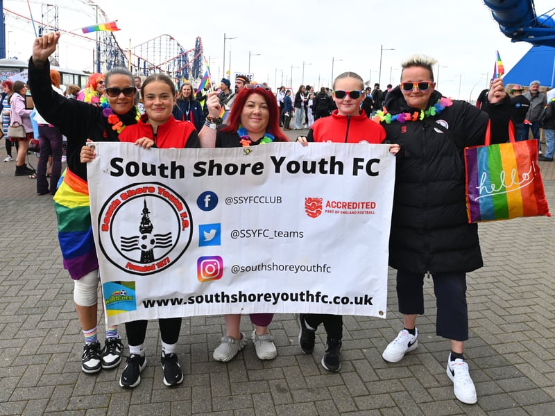 South Shore Youth FC at Saturday's Blackpool Pride Parade.