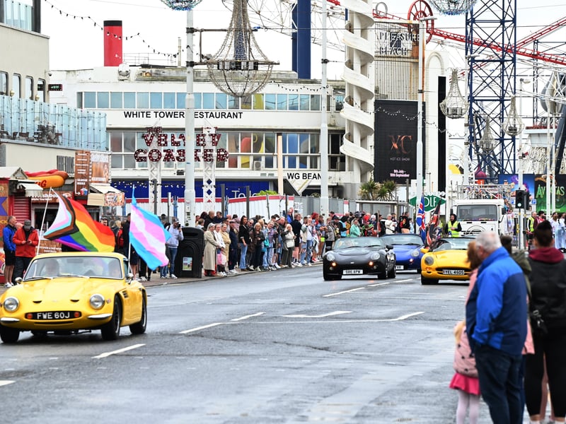 A colourful scene on the promenade at the Blackpool Pride Parade 2026.