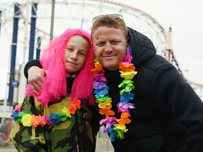 The grey skies couldn't dampen spirits today.
