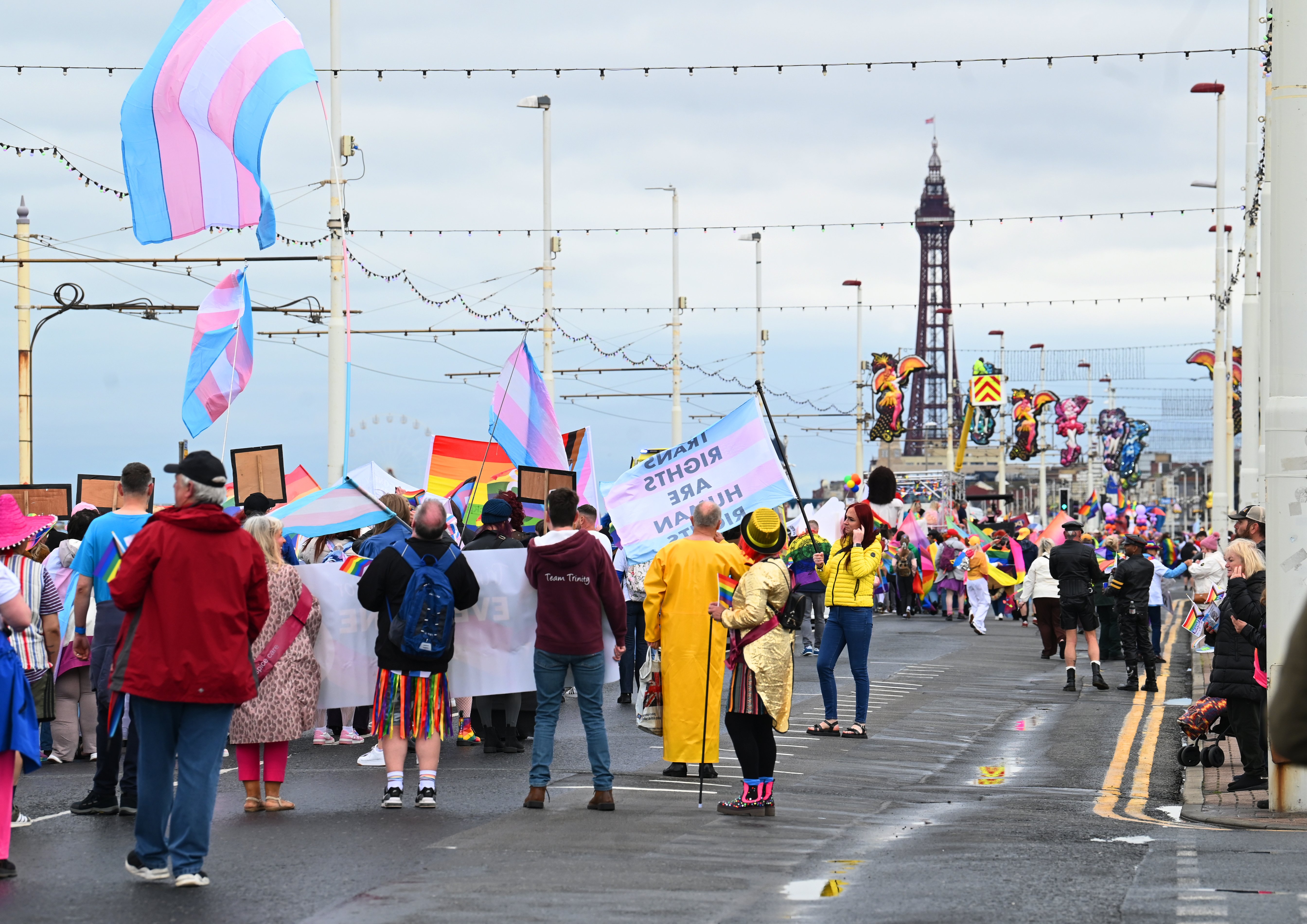 A colourful scene on the promenade at the Blackpool Pride Parade 2026.