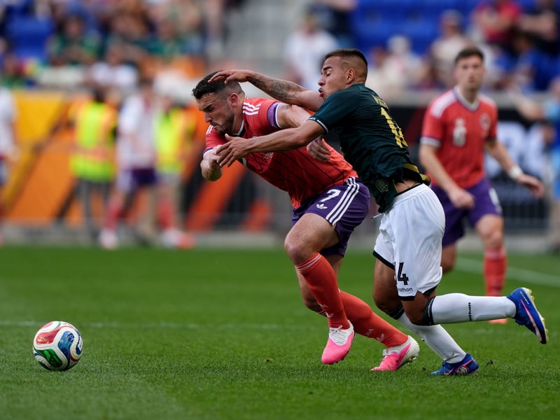 Scotland took their foot off the gas in the second half but McGinn was one of the livelier players after his appearance at the break. 7