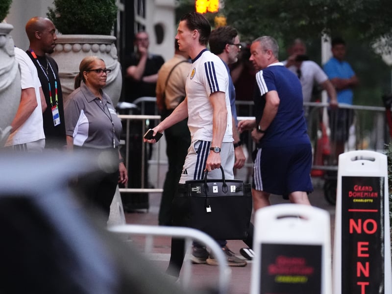 Scotland's Scott McTominay arriving at the team hotel in Charlotte, USA.