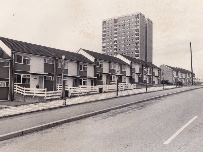 Part of the Whinmoor estate pictured in August 1974.