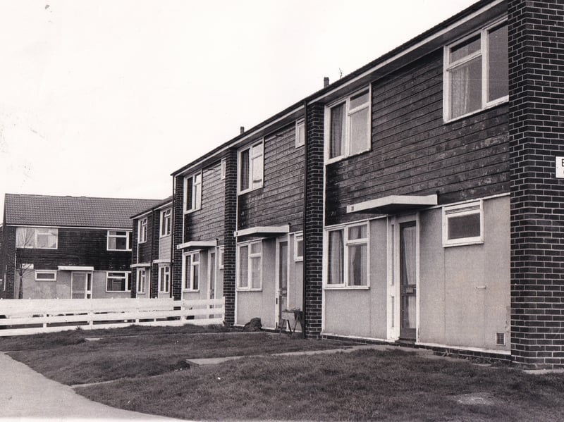 Houses on Sherburn Road North, part of Whinmoor 'C' estate, pictured in November 1974.