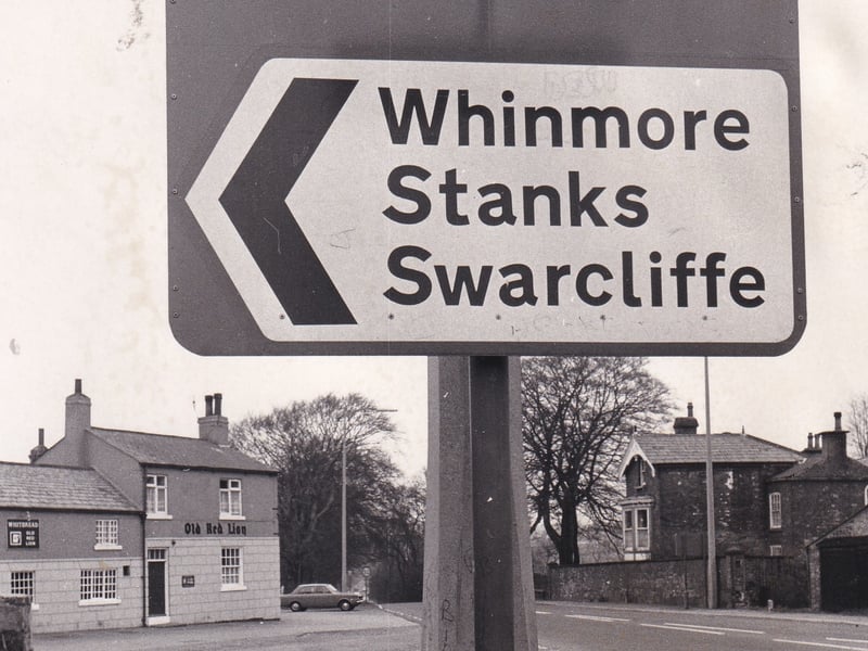 Spot the spelling mistake! Pictured in April 1974.