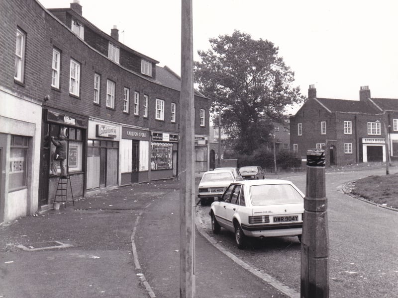 Do you remember these shops on Coldcotes Circus? Pictured in October 1982.