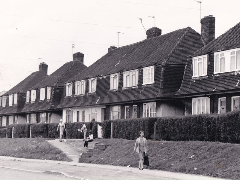Houses in South Farm Road pictured in August 1986.