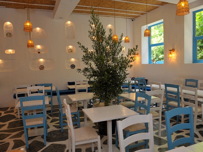 The interior design reflects the style of the Greek islands, so when people visit they will feel like they are stepping into a little part of Greece.