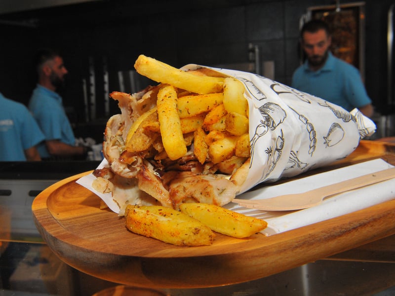 Customers who had shared the site's Facebook post received a free Chicken Gyros Wrap.