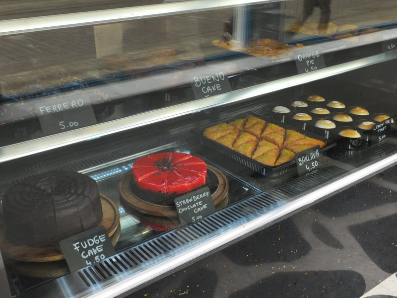 A food good selection of fresh desserts are also on offer.