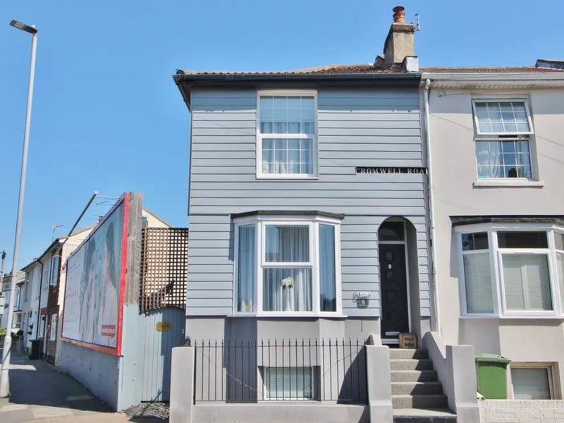 Take a look inside this two bedroom end of terrace Southsea home that comes with a pub. 