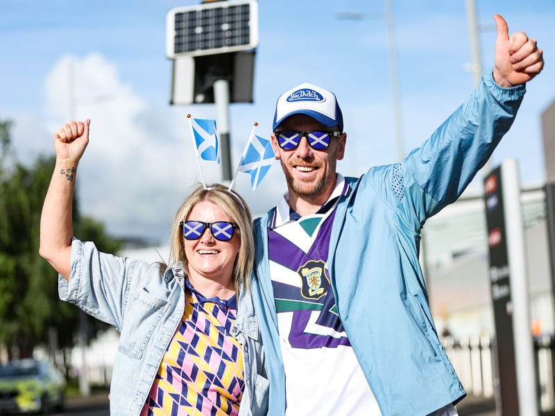 These two Scotland fans are World Cup ready.