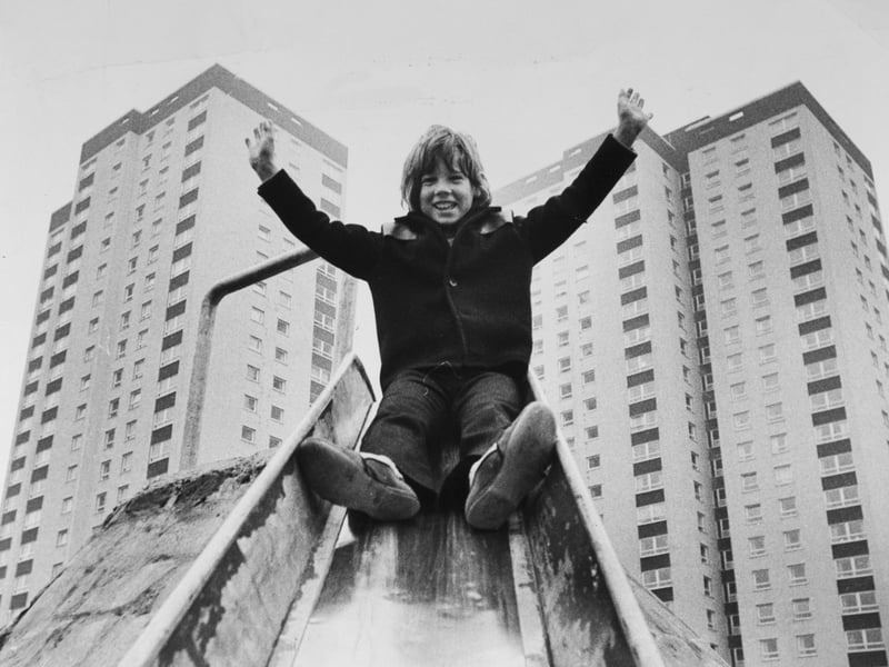 Eleven-year-old Philip Darby pictured in the adventure playground in  October 1972.