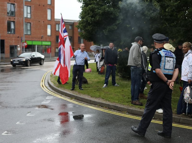 Protestors gather outside Portsmouth police station following Henry ...