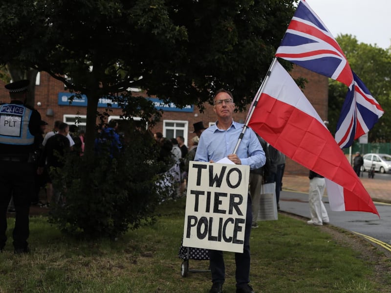 Protesters believe that the Henry Nowak murder was an example of two-tier policing, a concept that has been refuted by the police and the government.