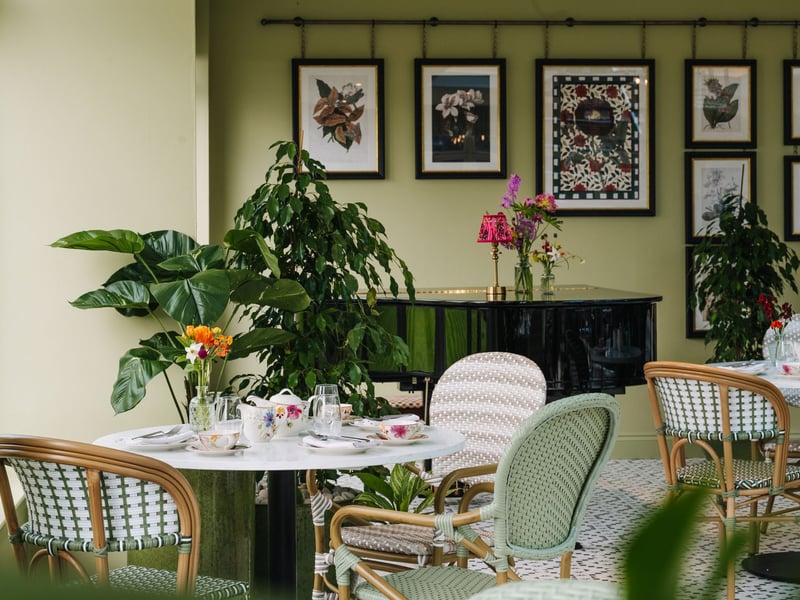 The original Glasshouse restaurant has had a makeover and is now a space for lunch and afternoon tea,