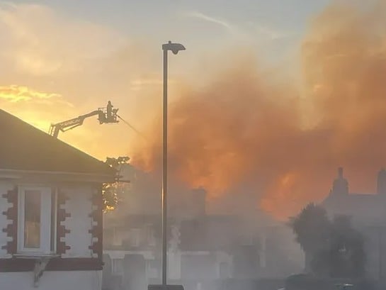 Fire in Privett Road, Gosport. Picture: Jamie Williams