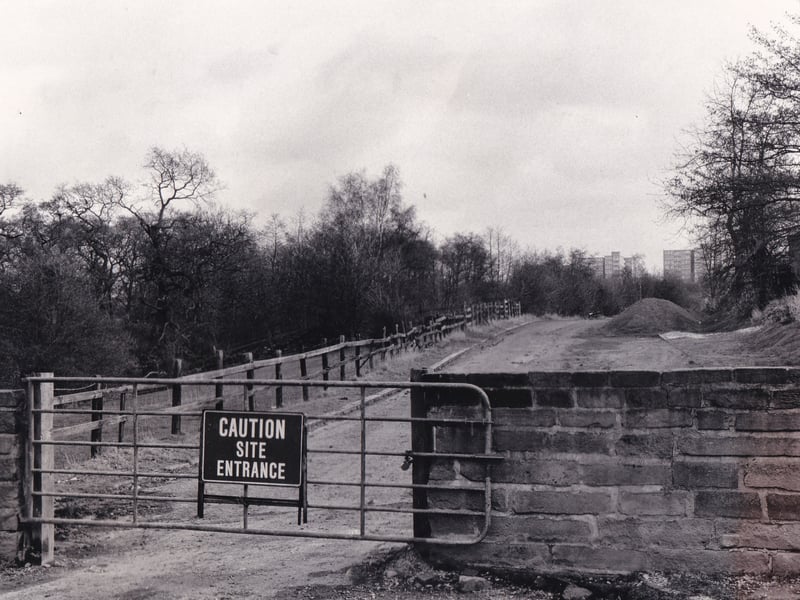A proposed traveller site at Smithy Mills Lane in March 1987.