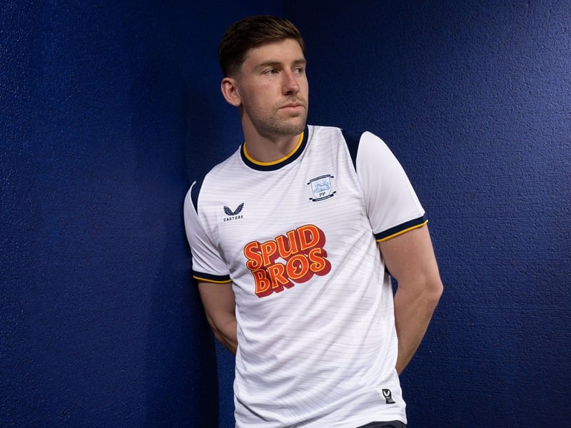 Callum Lang in the new PNE home shirt
