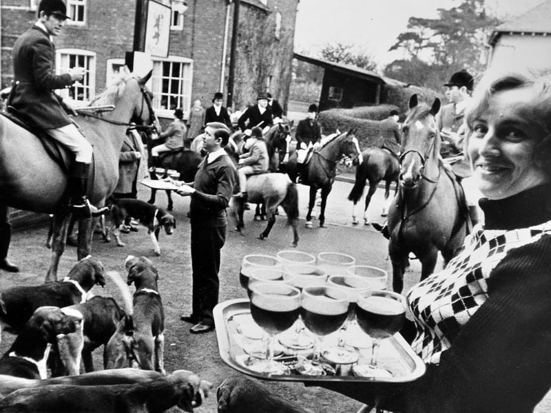 A snapshot of rural life in Cheswardine more than 50 years ago. In 1975, members of the North Staffordshire Hunt gathered outside the Red Lion, where Bob and Janet Simpson provided a traditional welcome with hot punch. Can you remember this village landmark?