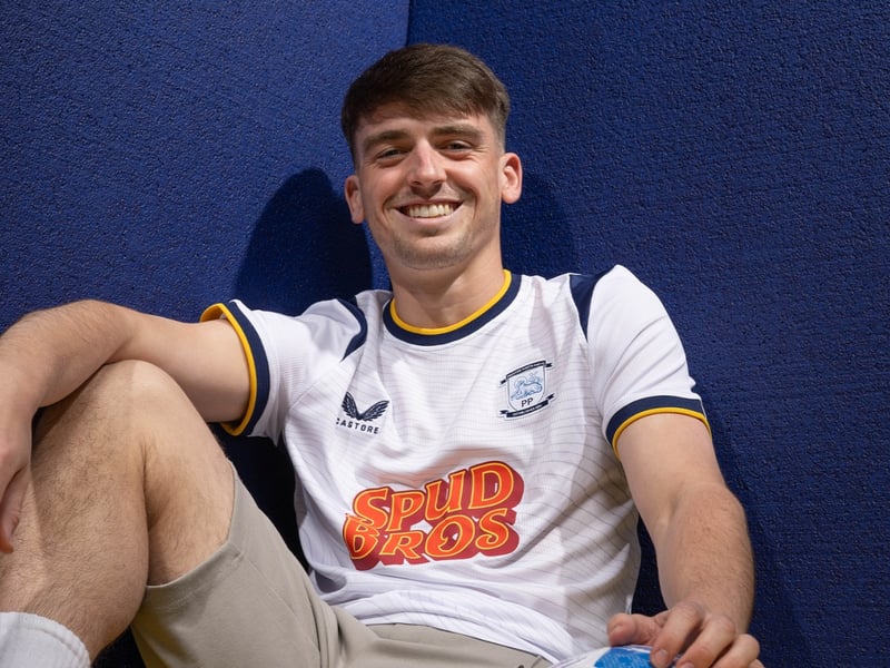 Andrew Moran in the new PNE home shirt