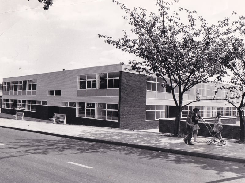 The new Bramley Middle School on Hough Lane pictured in July 1972.