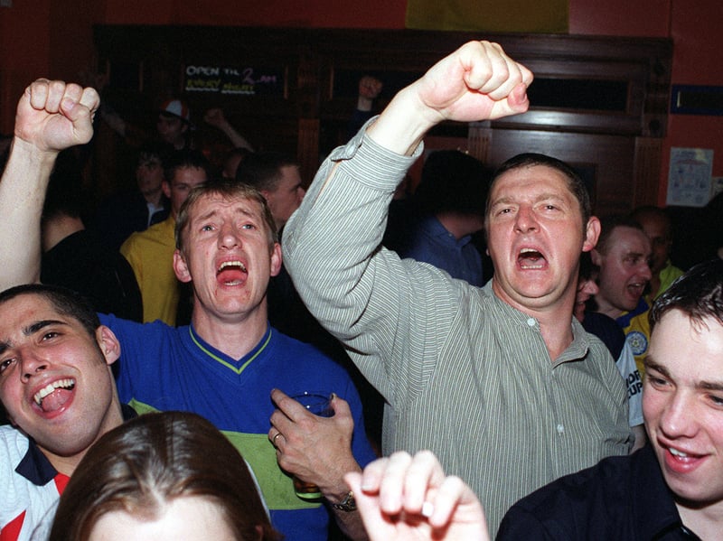 Punters at the Observatory celebrate England beating Columbia.