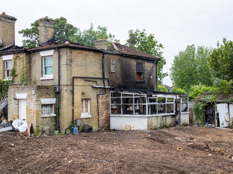 Fire has torn through an old property which was due to be dismantled and reclaimed on Privett Road in Gosport.

Pictured - The property of Privett Place with fire damage

Photos by Alex Shute