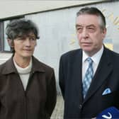 Former Councillors Catherine Connolly and Pádraig Conneely pictured here outside Galway City Hall in March 2007 didn't always see eye-to-eye 