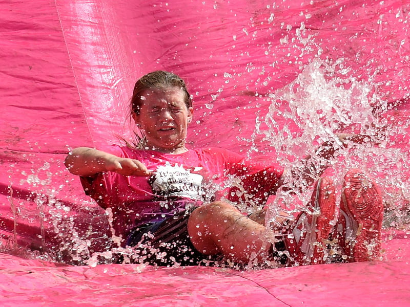 Race For Life Pretty Muddy event at Sandwell Valley Park.