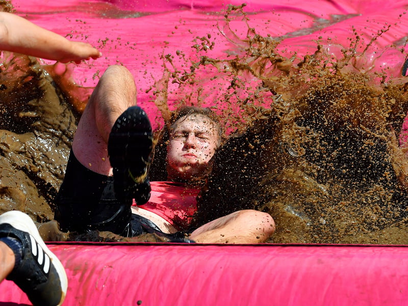 Race For Life Pretty Muddy event at Sandwell Valley Park.