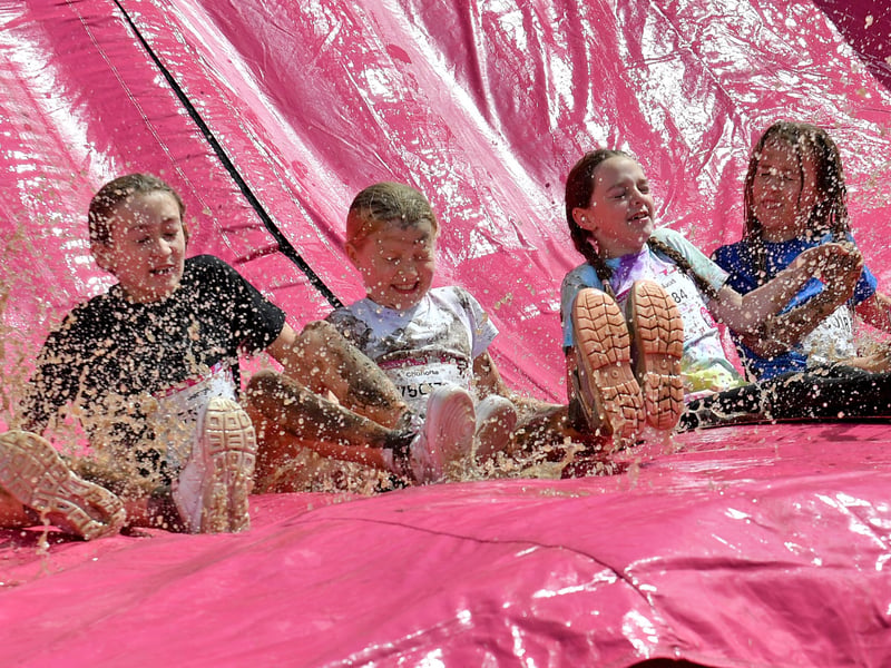 Race For Life Pretty Muddy event at Sandwell Valley Park.