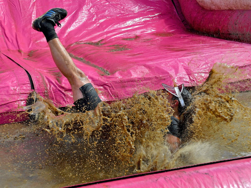 Race For Life Pretty Muddy event at Sandwell Valley Park.