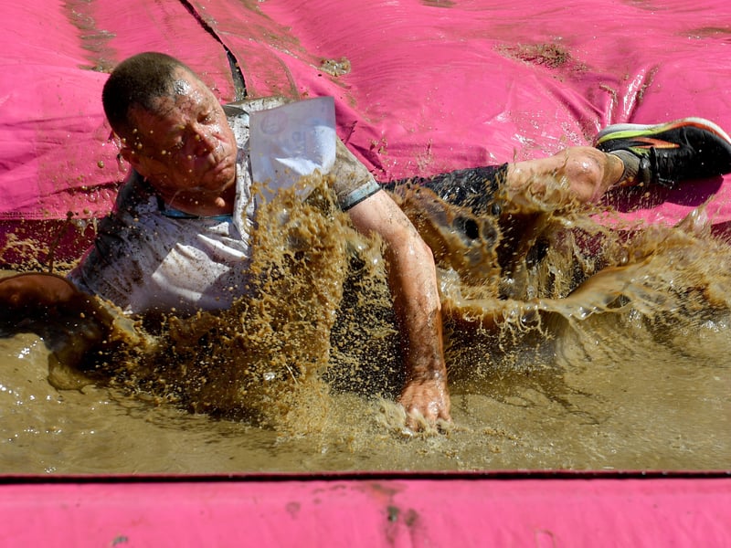 Race For Life Pretty Muddy event at Sandwell Valley Park.