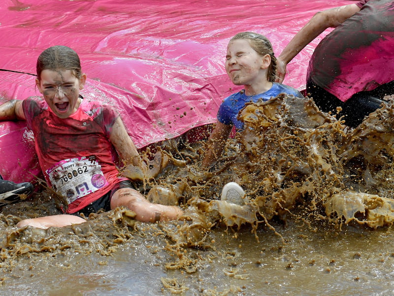 Race For Life Pretty Muddy event at Sandwell Valley Park.