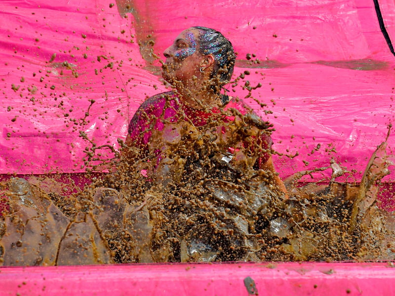 Race For Life Pretty Muddy event at Sandwell Valley Park.