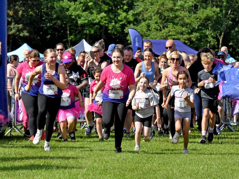 Race For Life Pretty Muddy event at Sandwell Valley Park.