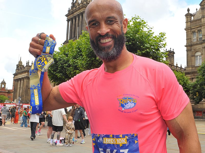 Leeds Rhinos CEO Jamie Jones-Buchanan with his medal 
