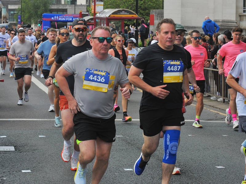 The runners set off  