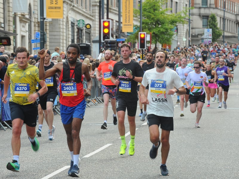 More people reaching the finish line on Sunday.