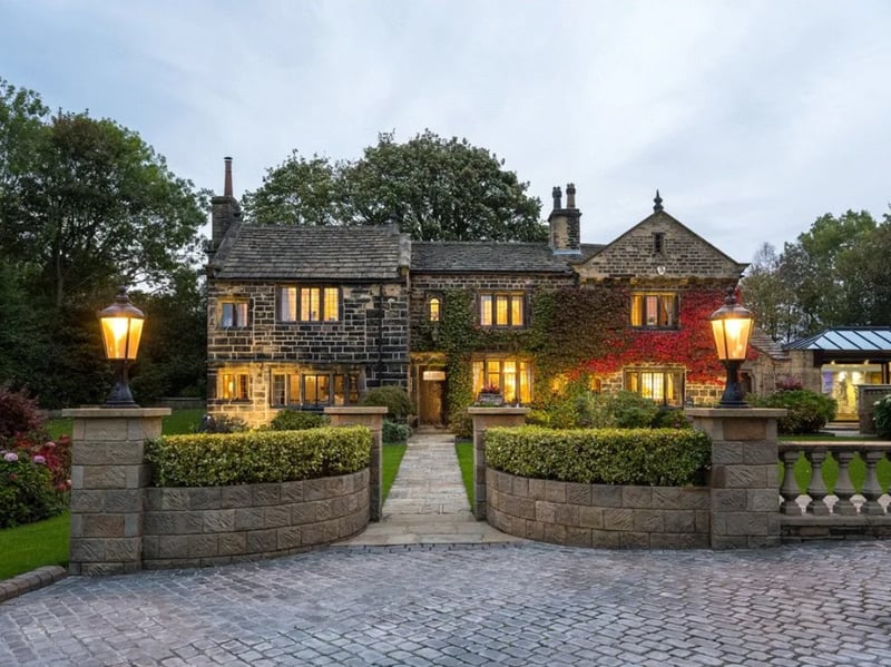 This beautiful 17th-century Grade II-listed manor house is one of the oldest properties in the sought-after village of Tong. The charming stone-built property boasts a fascinating history. It was once owned by Kirkstall Abbey, where the monks would convalesce, and the priest hole and tunnel that once led to Tong Hall were used for a quick exit by Catholic priests attempting to evade persecution. As well as four bedrooms, four bathrooms and four reception rooms, there's an indoor swimming pool with twin Jacuzzis and a waterfall, plus a substantial orangery with an indoor water feature. The stunning grounds stretch to around three acres and include two beautiful lakes, one of which has a fountain.
