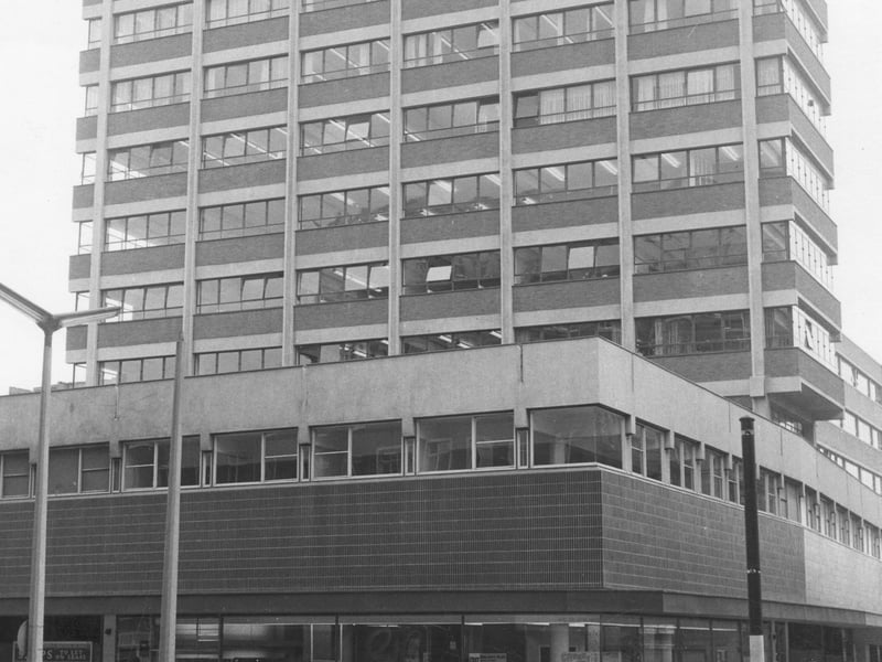 Cyril Lord carpet shop at the corner of The Headrow and Albion Street.