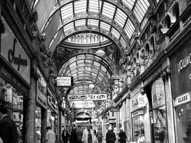 Inside County Arcade looking towards Briggate.