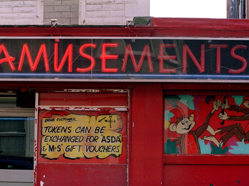 Portobello Beach amusements in March 2000.