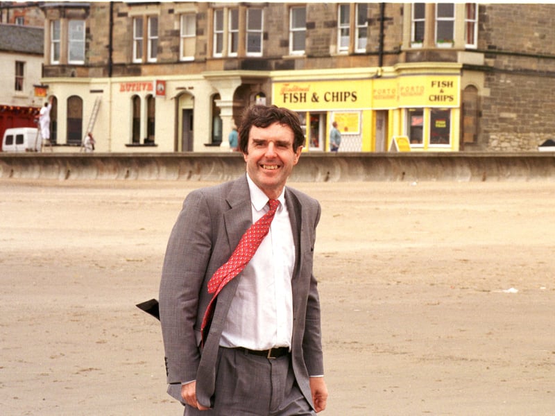 MP Gavin Strang on Portobello Beach in August 1998.