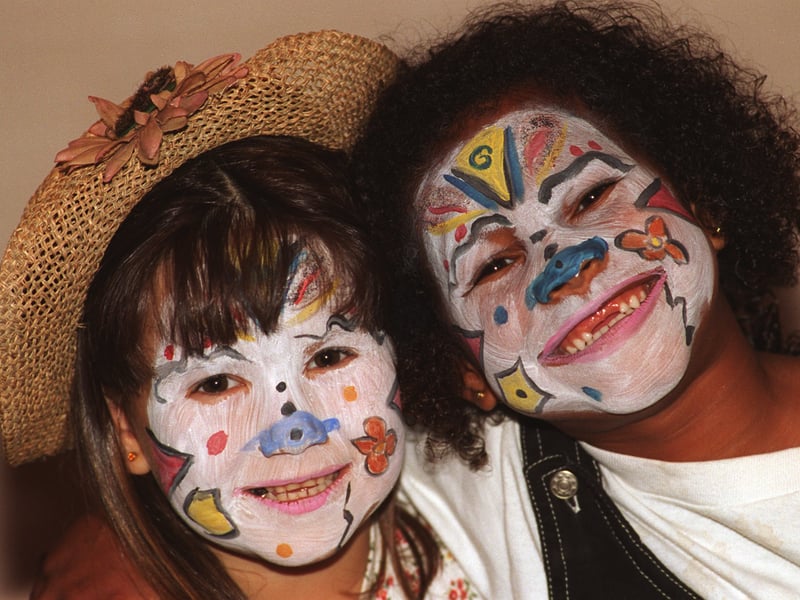 Parklands High School pupils Lucy Birkett, left, and Azalia Anisko,are pictured in party mood during the Variety Club of Great Britain party at The Hilton.