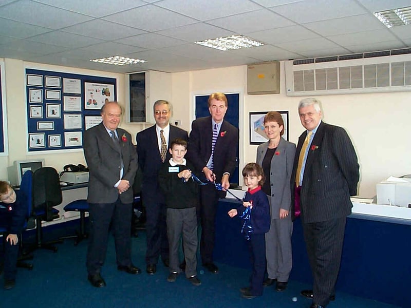 The opening of new computer suite at Swarcliffe Primary School in November 2001. Pictured, from left, are chair of governors Philip Maikin, Coun Peter Gruen, Colin Burgon MP, headteacher Cath Lister and Peter Ridsdale, chair of Education Leeds with pupils Christopher Liddell and Emily Jackson.