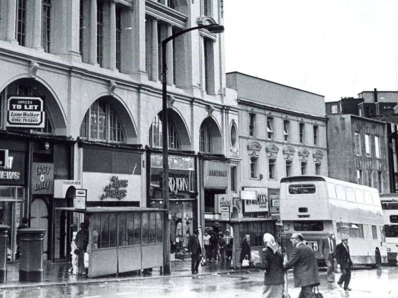 The entrance to the Crazy Daizy nightclub, on High Street, Sheffield, in July 1981